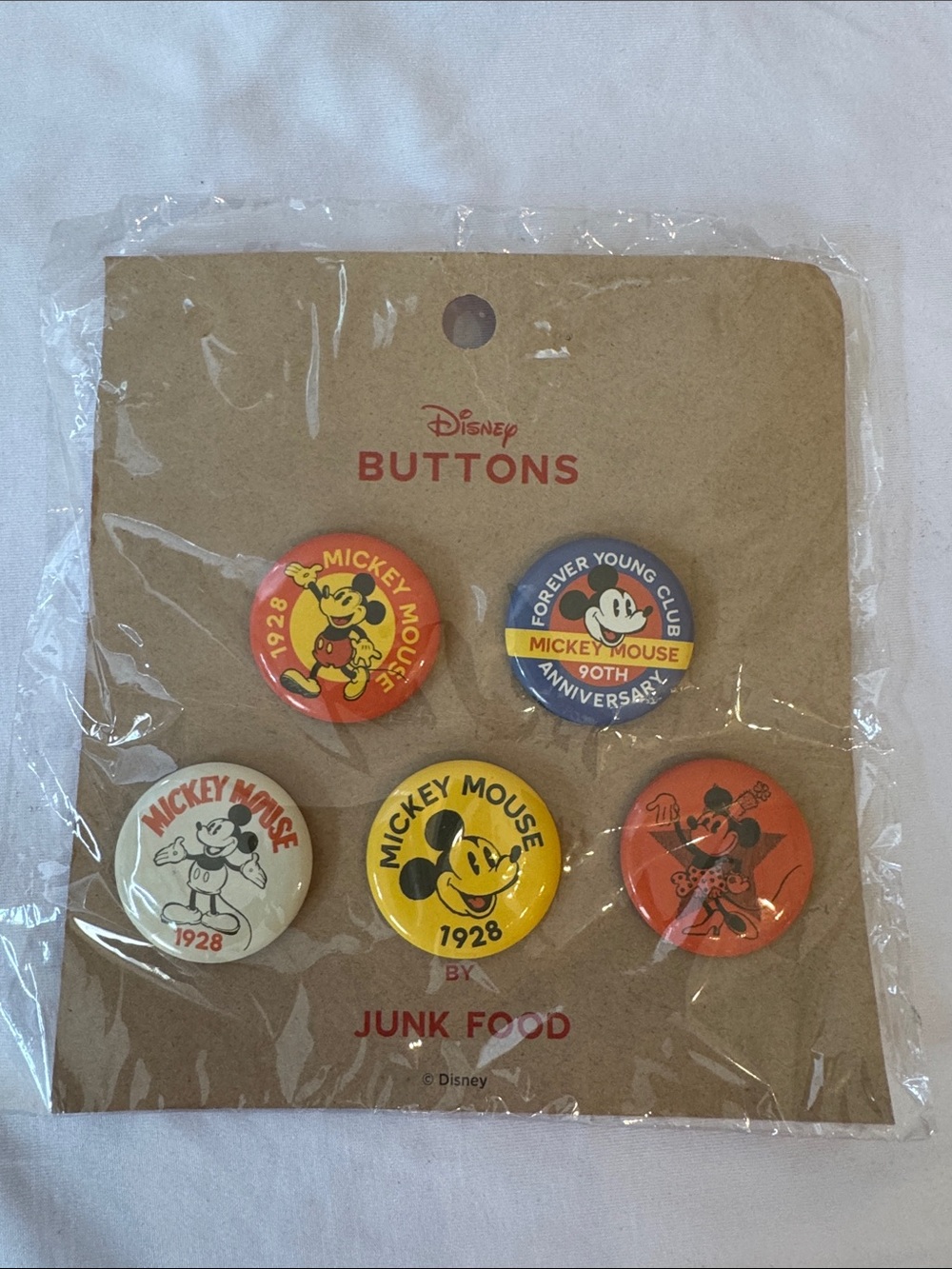 Disney Mickey Mouse Buttons by Junk Food